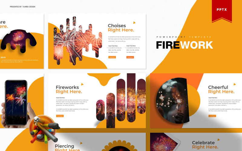 Firework | PowerPoint template PowerPoint Template