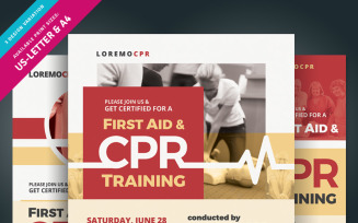 First Aid & CPR Training Flyer - Corporate Identity Template