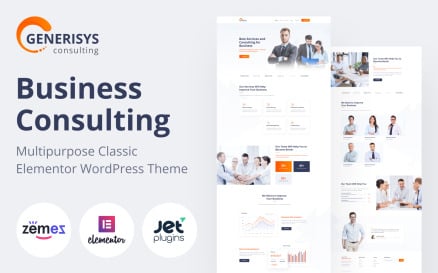 Generisys - Business Consulting Multipurpose Classic WordPress Elementor Theme WordPress Theme
