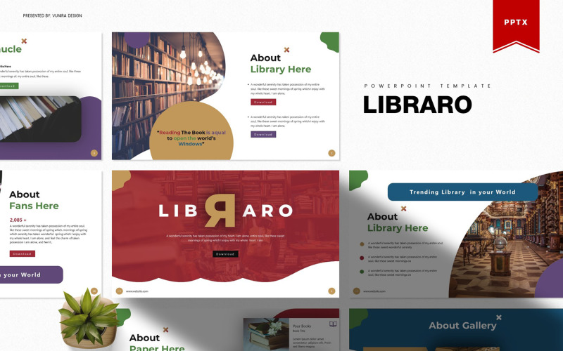Libraro | PowerPoint template PowerPoint Template