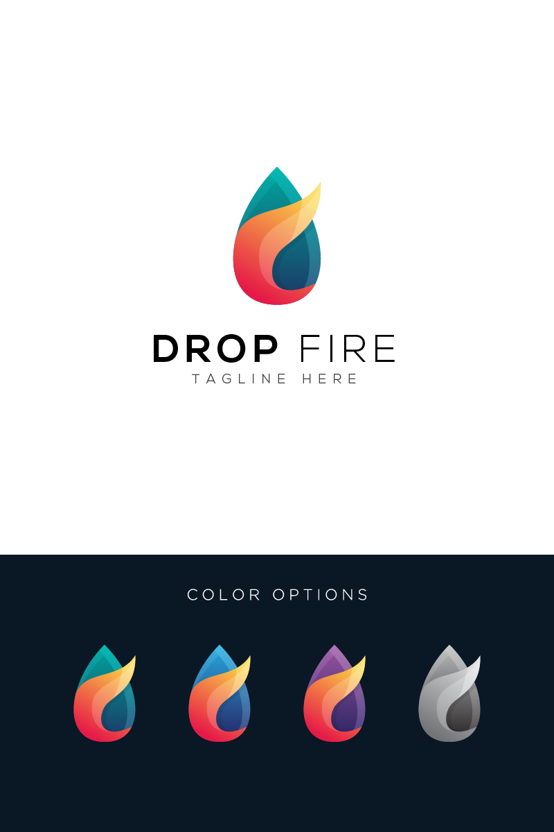 Drop Fire Logo Template