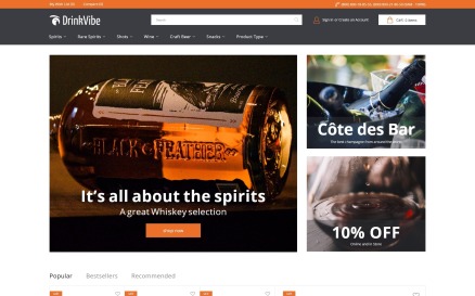 DrinkVibe - Liquor Store Ready-to-Use Clean Magento Theme