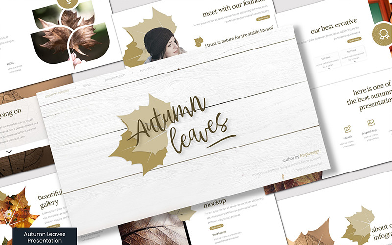 Autumn Leaves - PowerPoint template PowerPoint Template