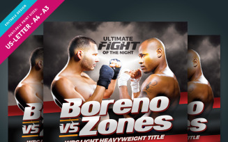 Boxing Night Flyer & Poster - Corporate Identity Template
