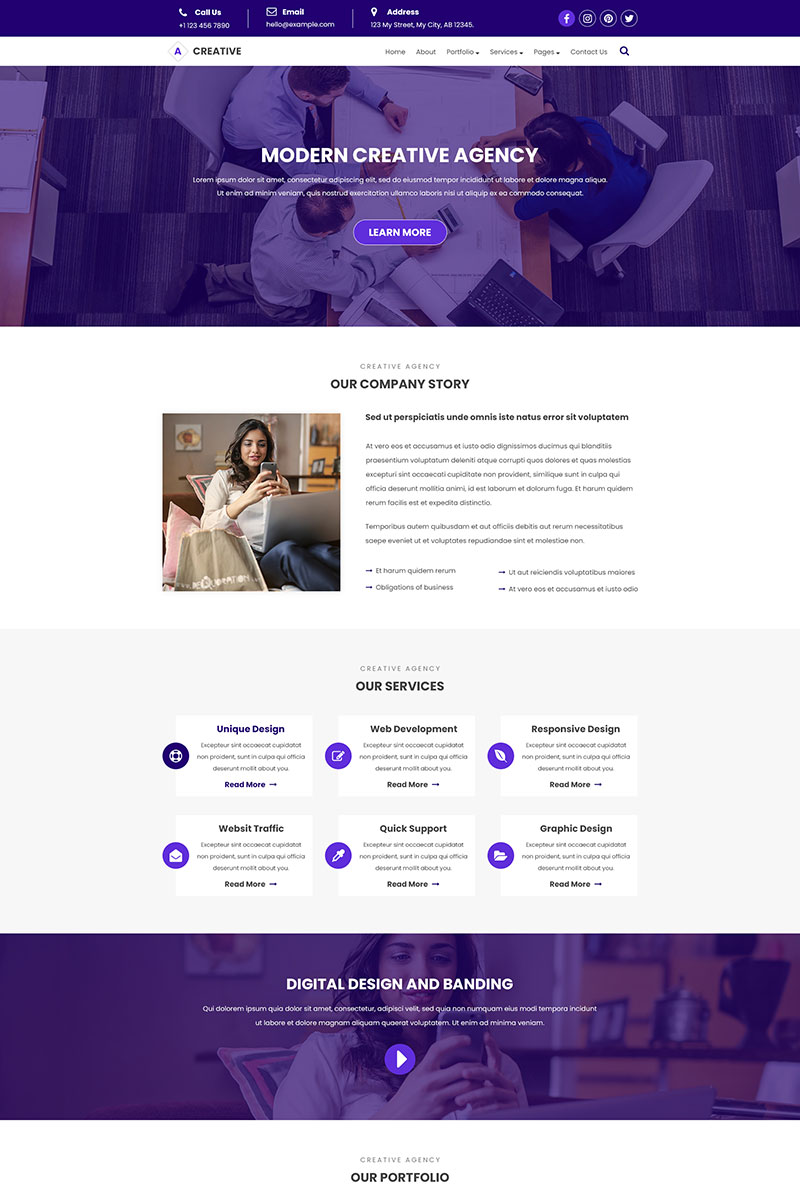 Creative - Agency PSD Template