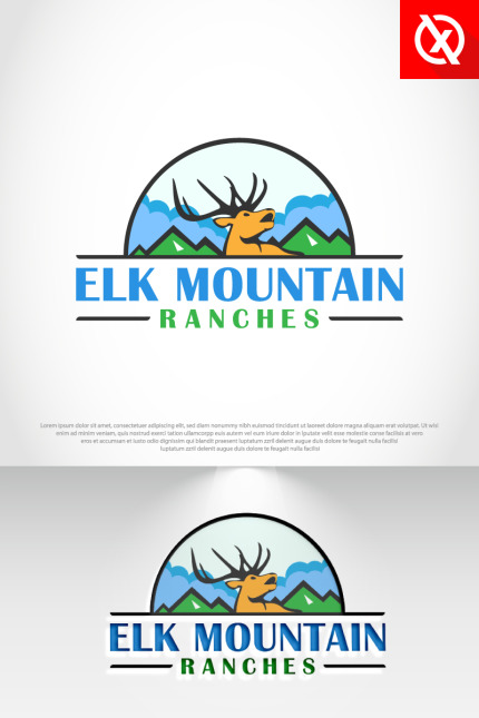 Template #85151 Elk Reindeer Webdesign Template - Logo template Preview