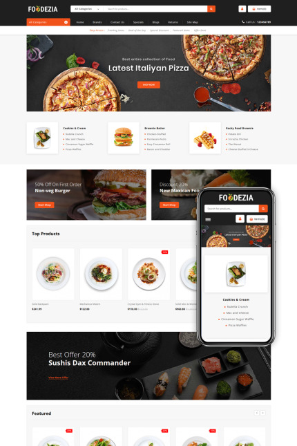 Template #85167 Food Vegetable Webdesign Template - Logo template Preview