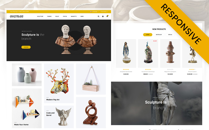 Convass - Art Gallery Store OpenCart Responsive Template OpenCart Template
