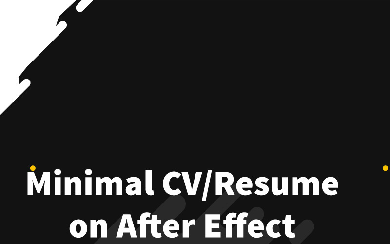 Devil Roy Barman Minimal Resume After Effects Intro After Effects Template