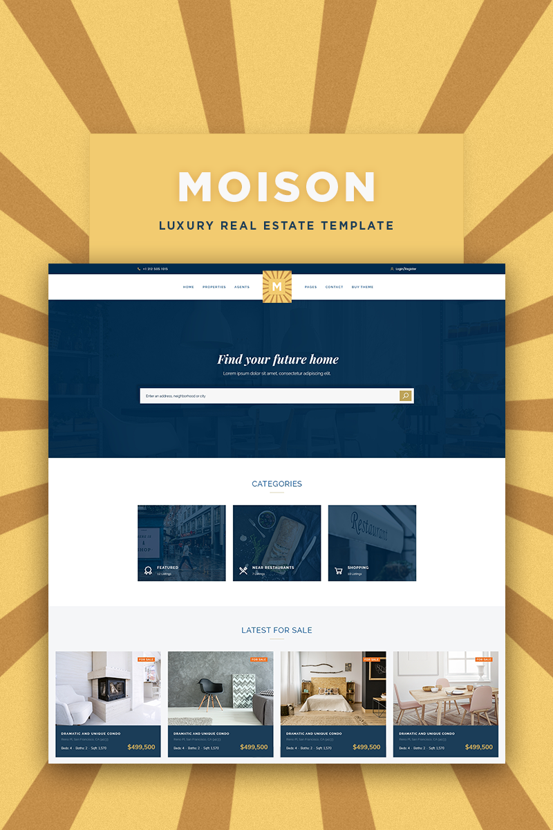 Responsive Moison Real Estate Luxury Wordpress #85170