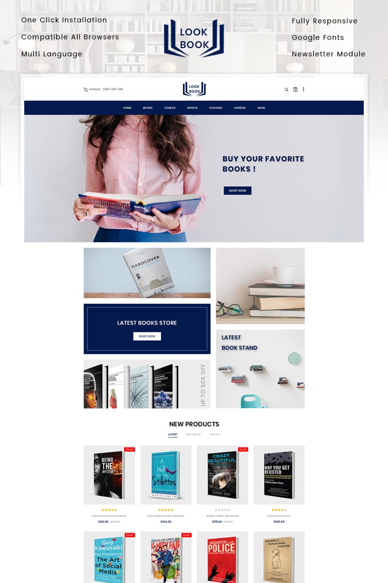 Responsywny szablon OpenCart Look Book Store #85175 - zrzut ekranu