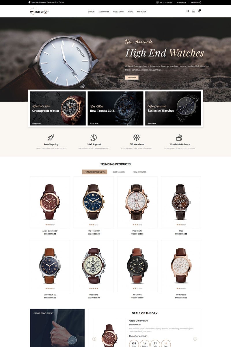 Watch Store Responsive №85153 - скриншот