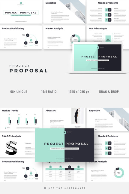 Template #85211 Proposal Powerpoint Webdesign Template - Logo template Preview