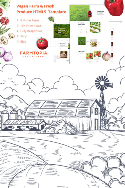 Template #85243 Agriculture Farmer Webdesign Template - Logo template Preview