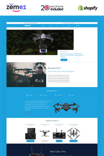 Kit Graphique #85247 Drones Quadrocopter Web Design - Logo template Preview