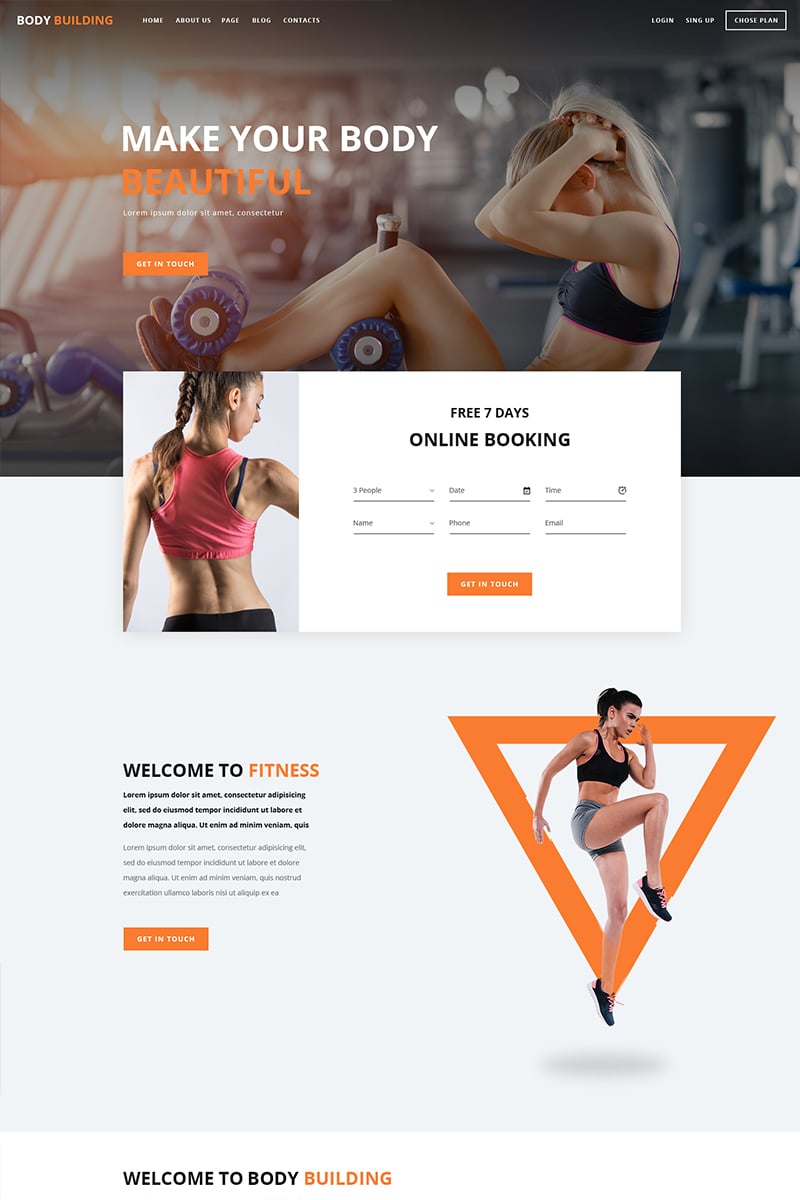 Bootstrap Body Building PSD-mall #85238 - skärmbild