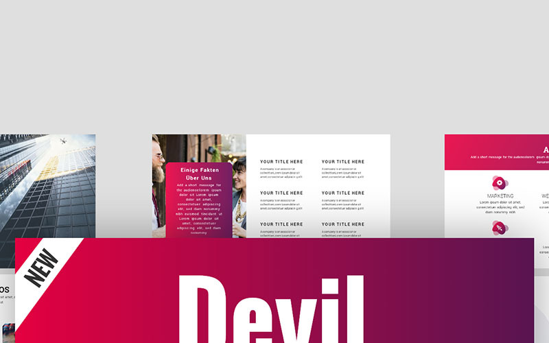 Devil Pitch Deck Presentation PowerPoint template PowerPoint Template
