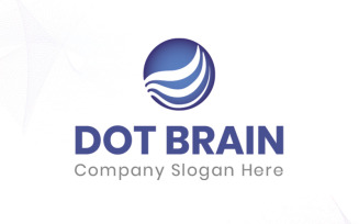 Dot Brain Logo Template