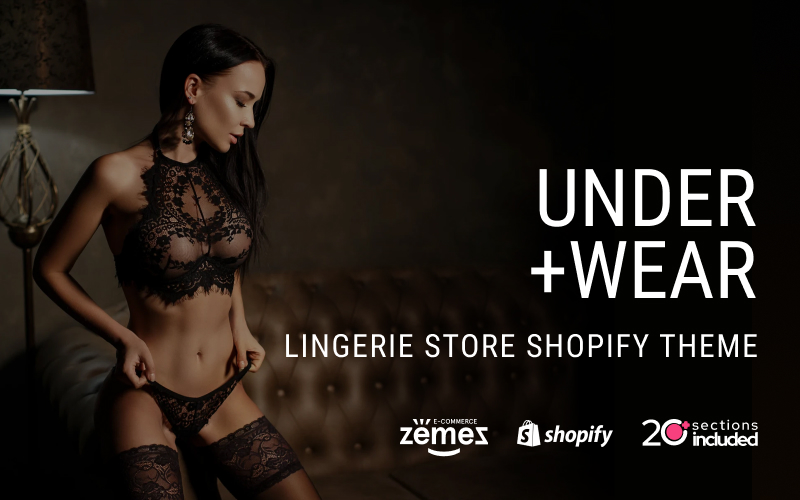 Responzivní Shopify motiv "Under+Wear - Lingerie Store" #85219