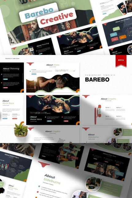 Template #85378 Hipster Barber Webdesign Template - Logo template Preview