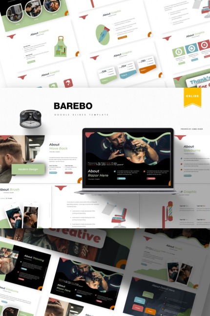 Template #85394 Hipster Barber Webdesign Template - Logo template Preview