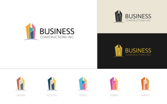 Building Logo Template for Constructions Building Management Mall Real Estate