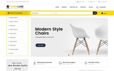 Furniline - Home Decor Shop OpenCart Template