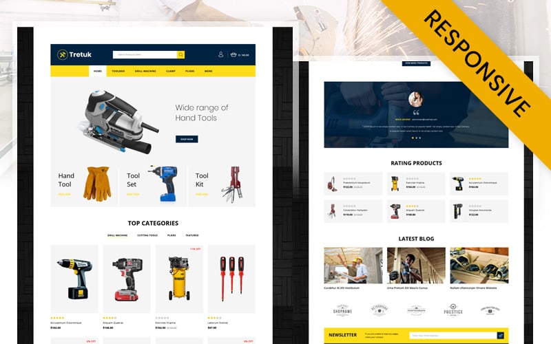 Tretuk - Best Tools Store OpenCart Responsive Template OpenCart Template