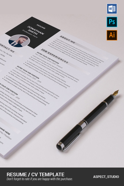 Template #85409 Page Resume Webdesign Template - Logo template Preview