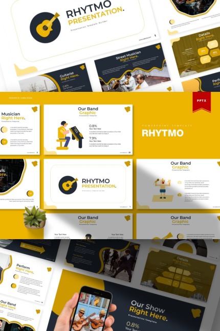 Template #85418 Rhythm Illustration Webdesign Template - Logo template Preview