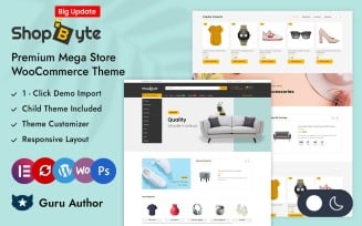 ShopByte - Mega Store Elementor WooCommerce Responsive Theme