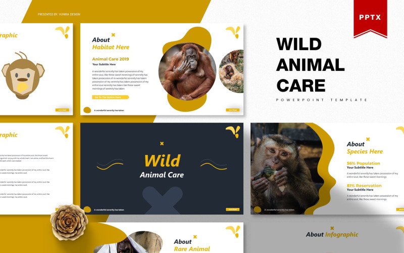 Wild Animal Care | PowerPoint template PowerPoint Template