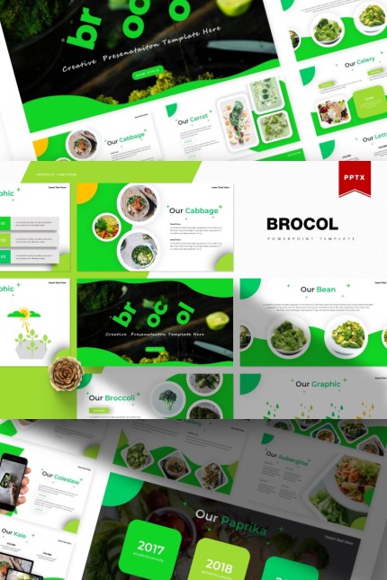 Template #85519 Fresh Broccoli Webdesign Template - Logo template Preview