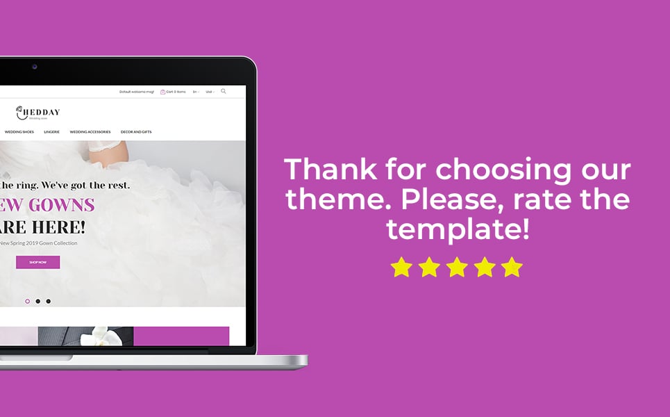 Hedday- Wedding Responsive Template PrestaShop Theme