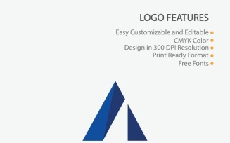 Creative A Letter Polygon Design Logo Template
