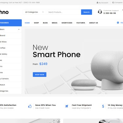 Etechno - Electronics Multipurpose WooCommerce Theme WooCommerce Theme #85564