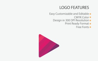 Video Player Design Logo Template