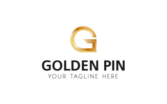 Golden Pin Logo Template