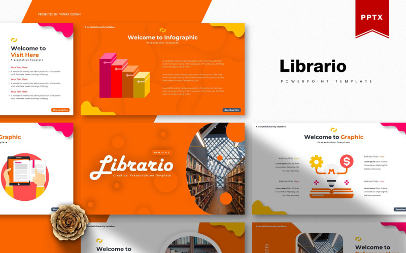 Librario | PowerPoint template PowerPoint Template