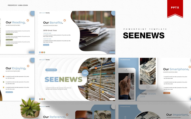 Seenews | PowerPoint template PowerPoint Template