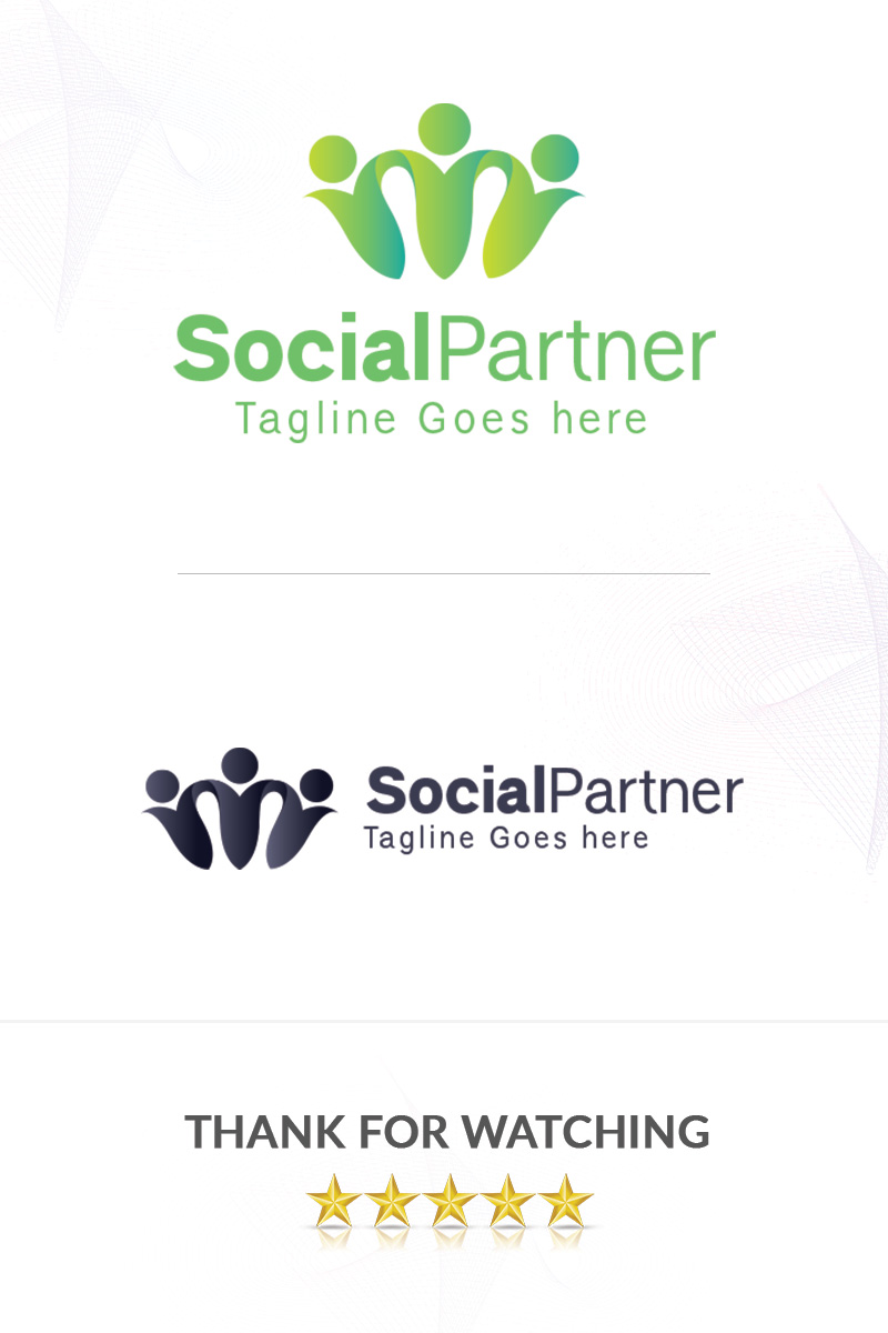 Template di Loghi #85645 "SocialPartner"