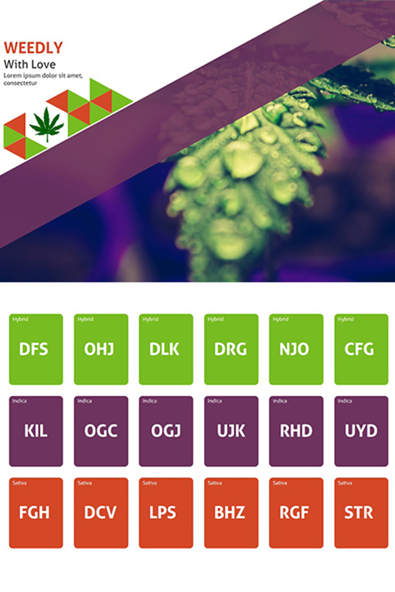 Weedly Medical Cannabis PowerPoint Template 85600