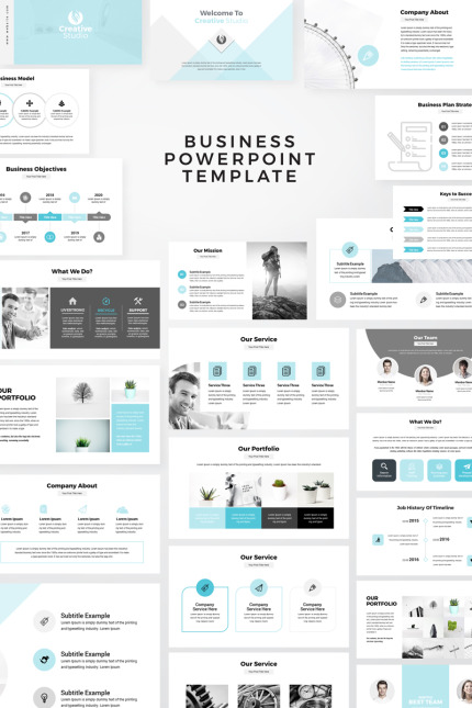 Template #85716 Powerpoint Business Webdesign Template - Logo template Preview