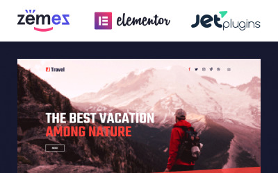 ITravel - Trendy Travel Blog Website Template for Elementor builder