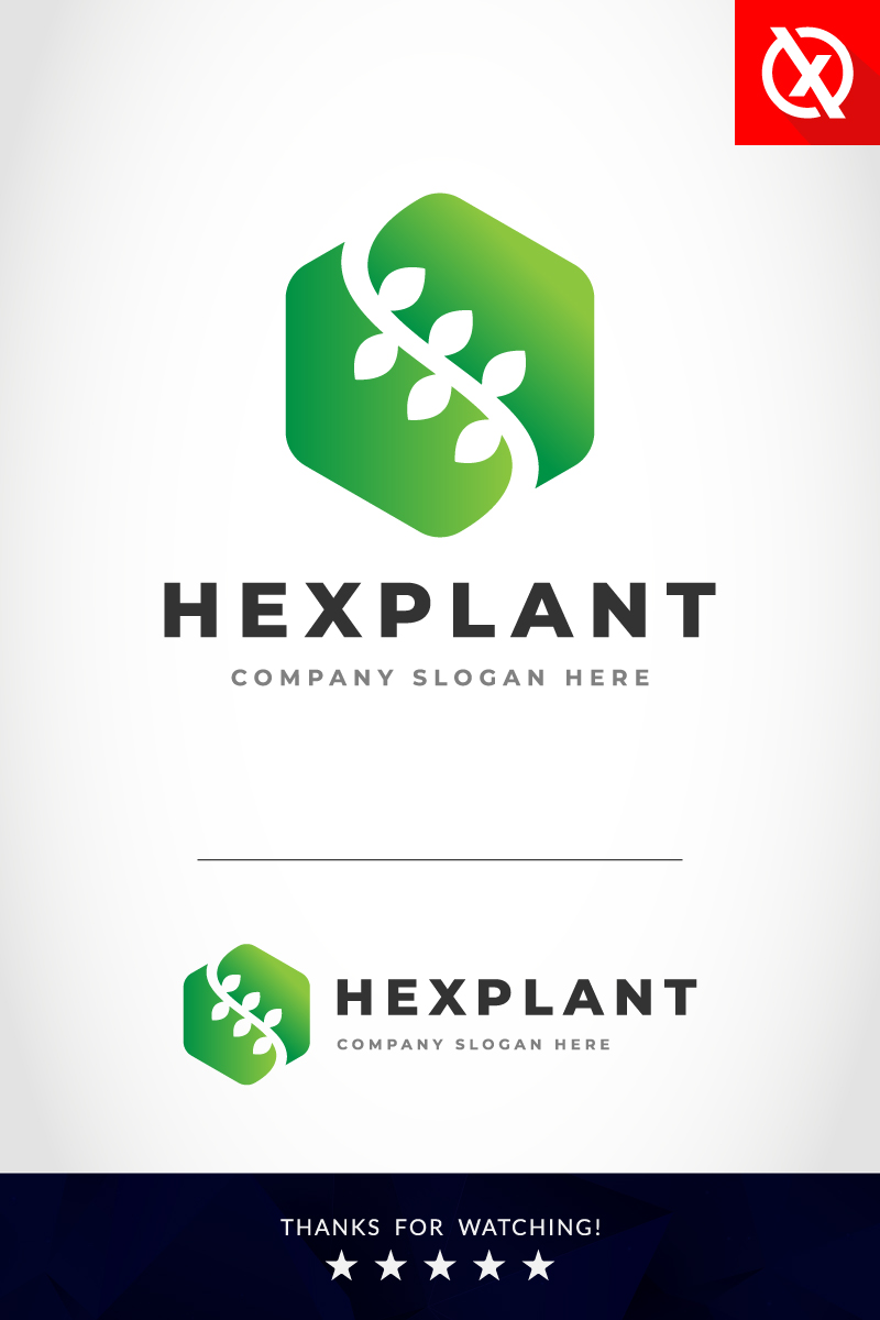 Modern Hexa Plant Farm Agriculture Logo Template 85773