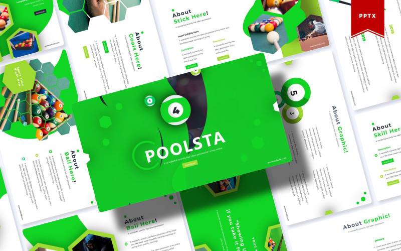 Poolsta | PowerPoint template PowerPoint Template