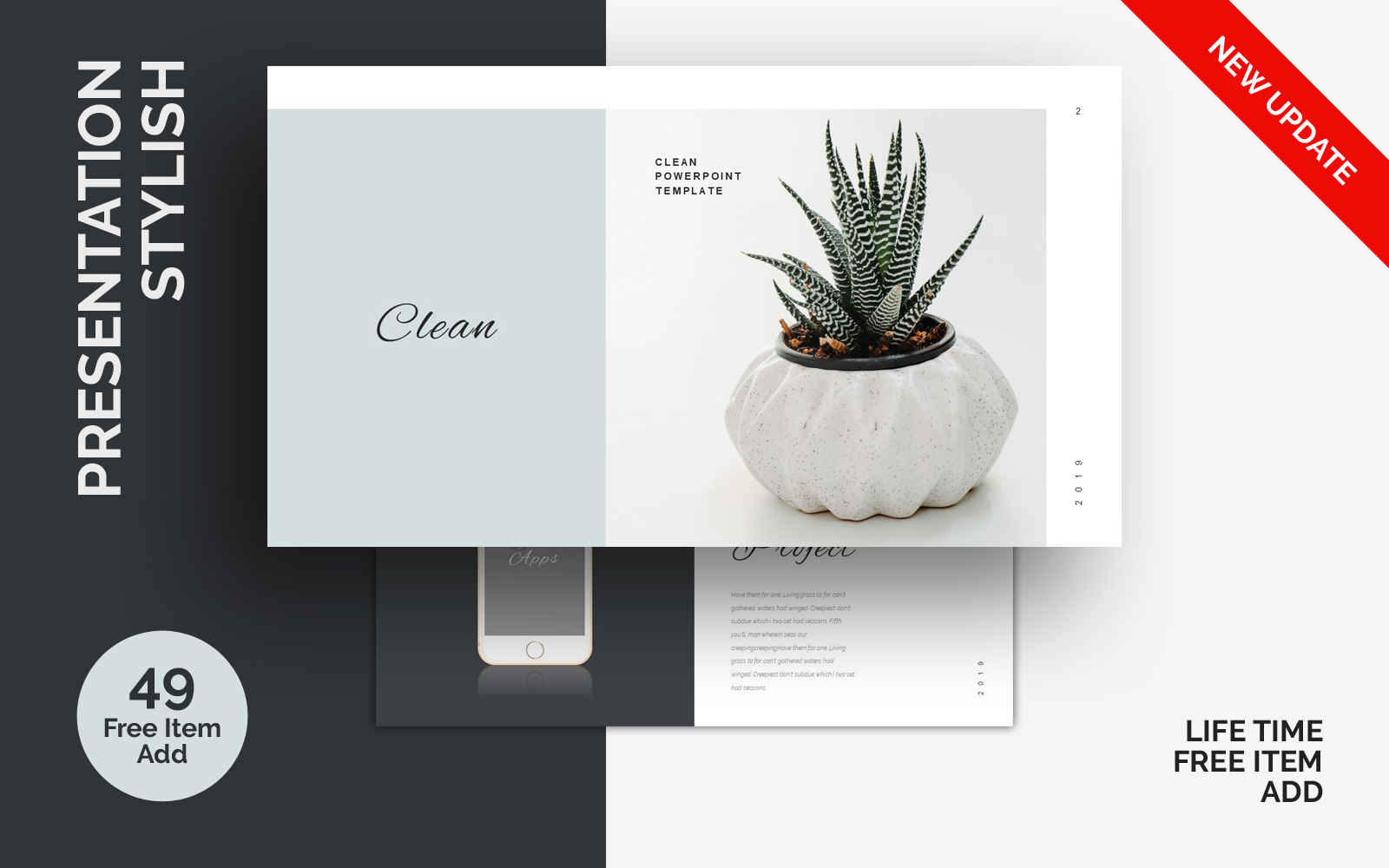 Stylish Minimal PowerPointmall #85770