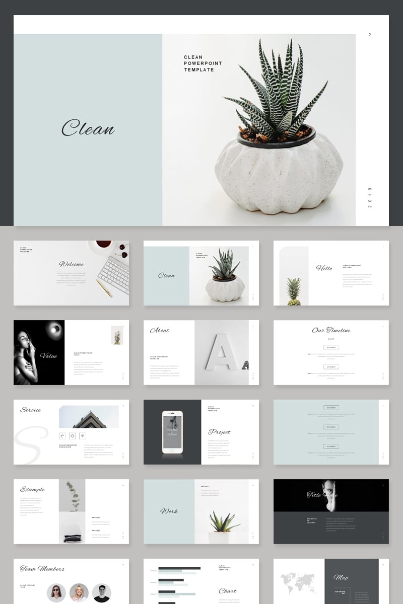 Stylish Minimal Template PowerPoint №85770