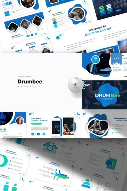 Template #85889 Drummer Instrument Webdesign Template - Logo template Preview