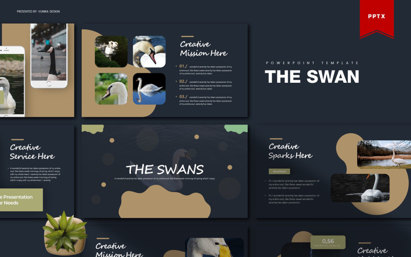 The Swan | PowerPoint template PowerPoint Template